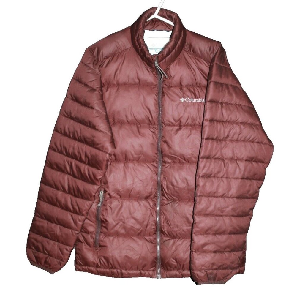 Columbia Women Size Small S Puffer Jacket Thermal Coil Poly Fill Full Zip Merlot